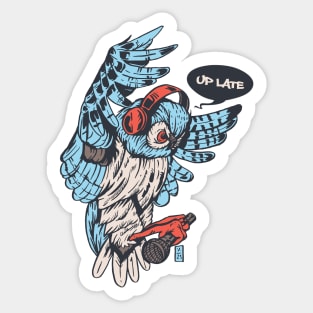 Up Late Owl Sticker